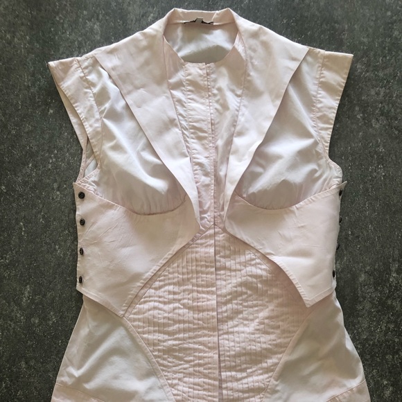 Zac Posen Tops - Zac Posen Pink Tuxedo Shirt- Collectors Item*